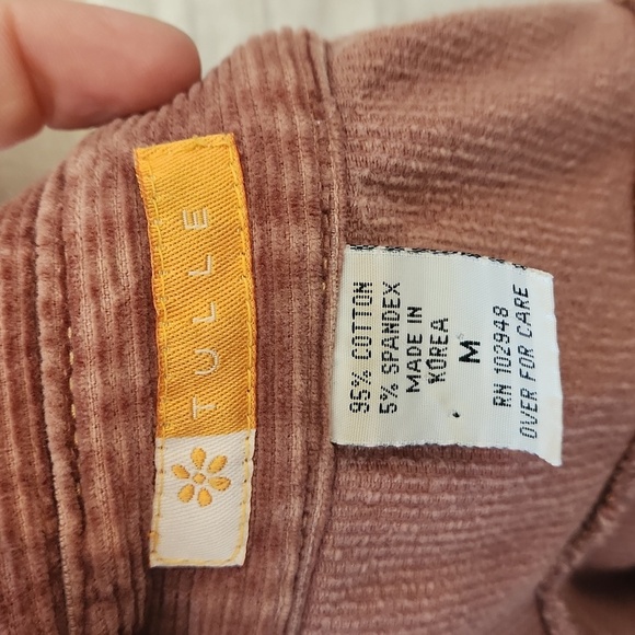 Urban Outfitters Tulle Women's Duaty Mauve Corduroy Jacket Size M EUC - Picture 7 of 7